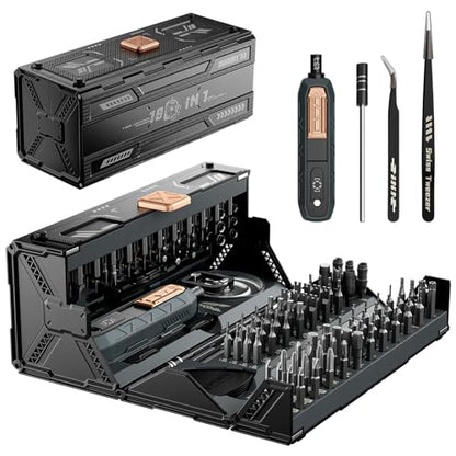 Precision Screwdriver Set with 21 Kinds of 160 Magnetic Bits, JAKEMY Multi-Bits Professional Laptop Screwdriver Repair Kit for Most Electronic Devices, Watch, Xbox, Console, Glasses, Doorbell, DIY - color: Fo168 - 180 in 1