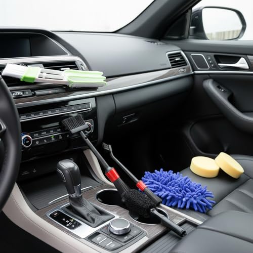 15-Piece Car Detailing Brush Set for Interior Vents, Dashboard Crevices & Console Gaps - Durable PP Plastic Cleaning Tool Kit - size: 12.99 x 5.71 x 1.97 in