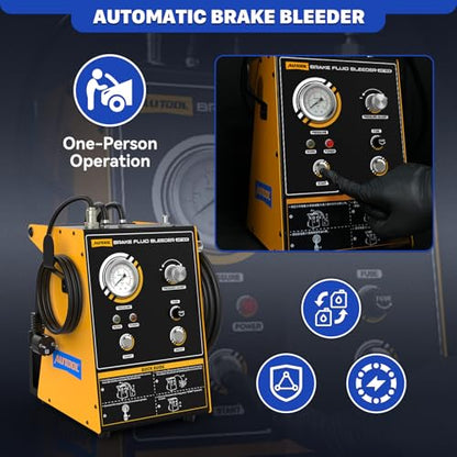 AUTOOL Brake Bleeder Kit Automotive Brake Fluid Bleeder Kit, Vacuum Brake Bleeding Tool, Brake Fluid Air-Free Filling, Automatic Brake System Bleeding Tools One Person