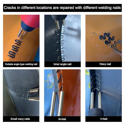 3000 PCS Plastic Welding Staples, 6 Types Hot Staples Welding Rods with Storage Box, Plastic Welding Wave Staples for Repair All Car Bumpers Plastic Cracks Plastic Handmade