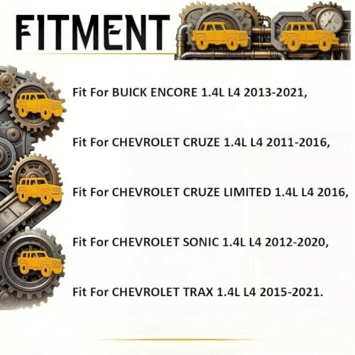 1.4L Turbo Timing Cover Gasket Fit For Chevrolet Cruze Trax Buick 2011-2021 | Fit For Chevrolet Cruze/Limited Sonic Trax Buick Encore Engine Timing Case Gasket L4 2011-2021 55562793 T32629 503241 503242 - size: Timing Chain Gasket GM 1.4