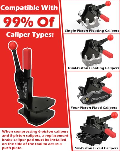 Brake Caliper Compression Tool Multi Piston Brake Pad Spreader Heavy Duty Brake Caliper Tool, Patented