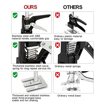EnryKuo Labor Saving Arm Jack 2 Pack,15.5 Inch Multifunctional Furniture Lifter Jacks for Installing Cabinets and Wall Tile Height Adjuster Handheld Tool - color: Black-HTE