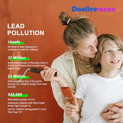 Lead Paint Test Kit, Up to 4800 Uses, UV Light Visible Refill for Ceramics | Rapid Result Liquid, Non-Toxic Detection, Instant Swab Reagent, DIY Testing - color: Lead Test