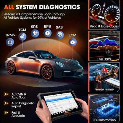 OTOFIX D1 Lite 2026 Bidirectional Scan Tool, Wireless Diagnostic Scanner | 2-Year Free Update, 38+ Services, FCA SGW, CANFD & DoIP, All System Diagnoses, ABS Bleeding, Auto VIN, for 99.99% of Cars