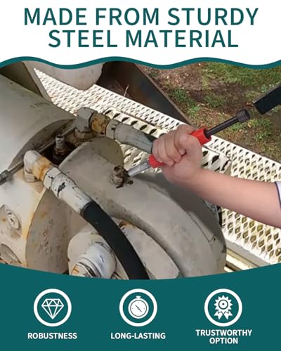 Grease Fitting Cleaning Tool, Grease Zerk Cleaning Tool for Tractors, Excavators and Heavy Machinery Remove Old Dried Oil from Fittings, Pins, Shafts, Bushings, and Joints (Red)