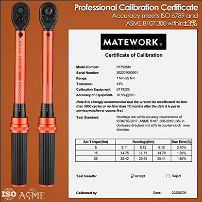 1/4 Inch Drive Click Torque Wrench, 27 PCS Bike Torque Wrench Set Double Scale (1-25Nm/8.9-221.3lb.in), 0.1Nm High Precision with Bit Sockets, 3/8 Adapter, Extension Bar, for Bicycle Maintenance - size: 1/4-inch (27pcs, 1-25 nm/8.9-221.3 lb.in)