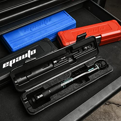 EPAuto 1/4-Inch Drive Click Torque Wrench, Black, 20-200 in.-lb. - size: 1/4-Inch Drive 20-200 In-lb