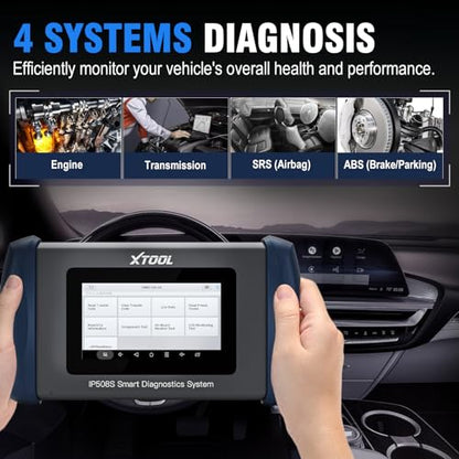 OBD2 Scanner Diagnostic Tool XTOOL IP508S: Code Reader for Cars & Trucks with 15 Resets, Crank Sensor Relearn, ABS Bleed, CAN FD for GM, Engine, ABS, SRS, Transmission Car Diagnostic Tool, Android 10