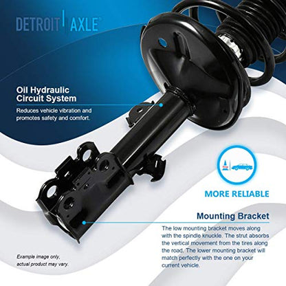 Detroit Axle - 2pc Front Struts for 98-03 Toyota Sienna, 2 Struts & Coil Springs Assembly 1998 1999 2000 2001 2002 2003 Replacement Suspension Quick Install Ready Struts Shocks - size: 171437_171438/PAIR