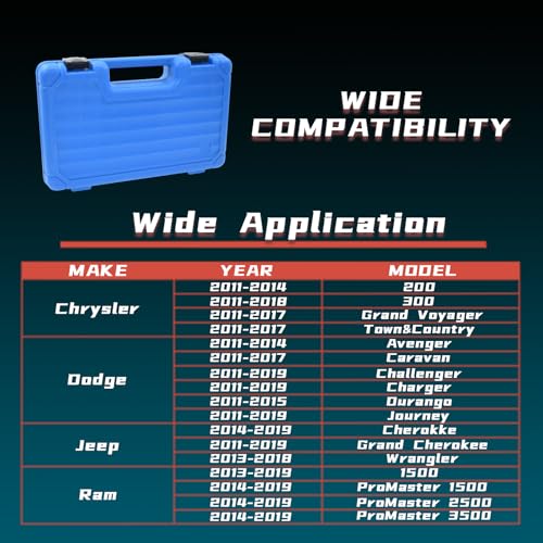 3.6 Pentastar Timing Tool Kit, Camshaft Holding Tools Compatible with VW Chrysler Jeep Ram Dodge Grand Cherokee Wrangler, 3.6L Engine Phaser Timing Chain Lock Tool Kit, Replace 10200A, 10202A, 10369A - color: blue case, size: 7pcs