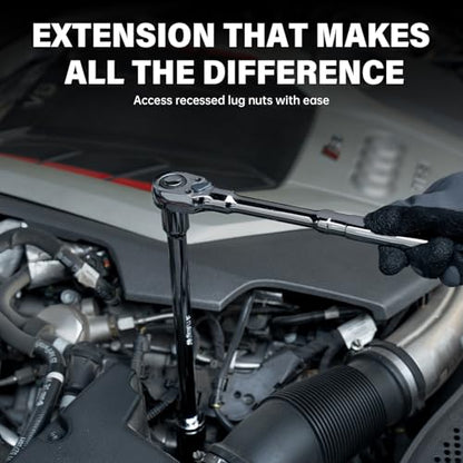 264-Piece Mechanics Tool Set, SAE & Metric Impact Socket Set, 1/2'', 1/4'', 3/8'' Drive, Deep & Shallow, CR-V Steel, with 90-Tooth Ratchet, Extension Bar, Universal Joint, with Molded Case - size: 264pcs 1/4", 3/8", 1/2"