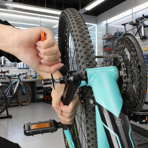 Oumers Bike Crank Extractor/Arm Remover and Bottom Bracket Remover with 16mm Spanner/Wrench. Professional Bicycle Repair Tool Kit - color: Orange