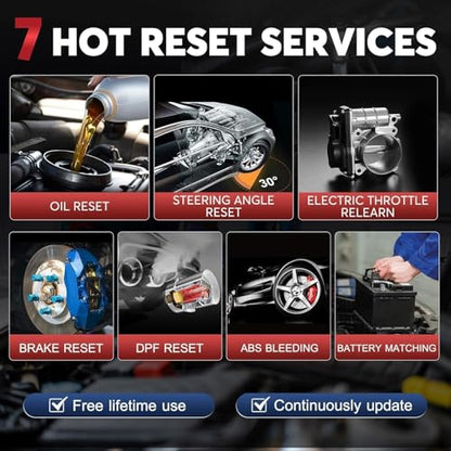 LAUNCH CRP123I V2.0 Elite OBD2 Scanner, 2026 Upgraded Diagnostic Scan Tool with 7 Reset, Oil/SAS/Throttle/Brake/BMS/DPF Reset/ABS Bleeding, Multi System Code Reader, Lifetime Free Update, FCA SGW
