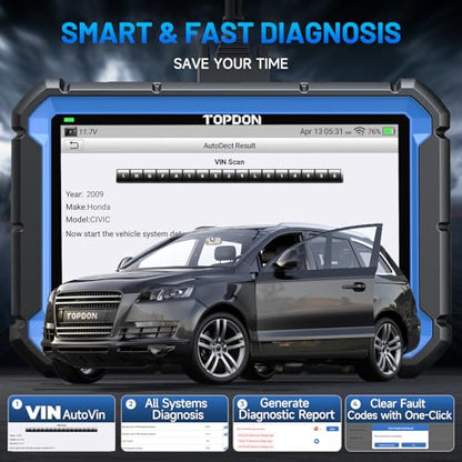 TOPDON ArtiDiag Pro OBD2 Scanner Diagnostic Tool, Bidirectional Scan Tool with ECU Coding, 35+ Services, V.A.G Guided, FCA SGW, Can FD DoIP/All System Diagnosis