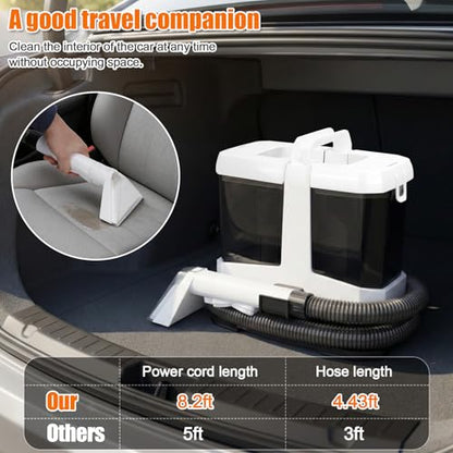 Foandbevi Carpet & Upholstery Cleaner Machine, 16KPa Spot Shampooer for Pet | 800W Motor Self-Cleaning 3 in 1 Tough Stain Tool, Lightweight Spot Stain Remover for Couch, Car Detailing, Rugs & Stairs