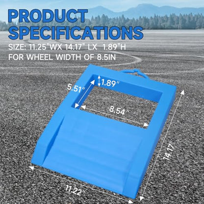 Heavy Duty Pallet Jack Chock with Handle for Wheel Width of 8.5IN Non-Slip Polypropylene Jack Stopper Pallet Buster