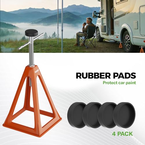 RVGUARD RV Stack Jacks 4 Pack, Aluminum Stabilizer Jacks for RV Trailer Camper, Single Support Up to 7500 Lbs, Adjustable from 11" to 17" - size: 7500lb 4 Pack