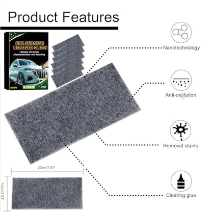 Nano Sparkle Cloth Car Scratch Remover with Scratch Repair Paste,Upgraded Nano Sparkle Cloth for Cars Scratches,Miracle Nano Cleaning Cloth Scratch Remover for Deep Scratch Repair on Car Paint