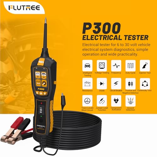 P300 Circuit Breaker Finder Tool & Fuel Injector Tester | Relay & Fuse Tester, Circuit Tracer with 40FT Cable, Smart Auto Detect, Battery Diagnostic for 12V 24V Cars Trucks & Trailers