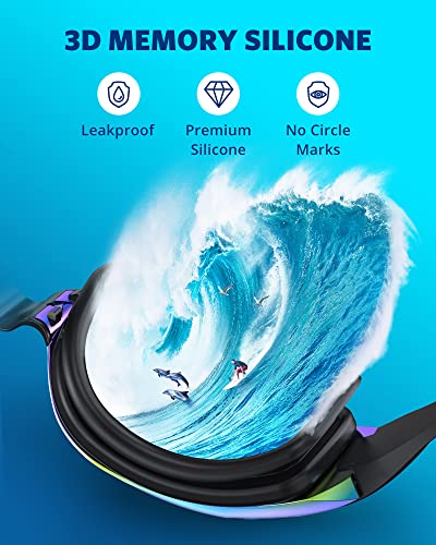 Aegend Swim Goggles, Swimming Goggles No Leaking Full Protect Adult Youth - color: Aqua