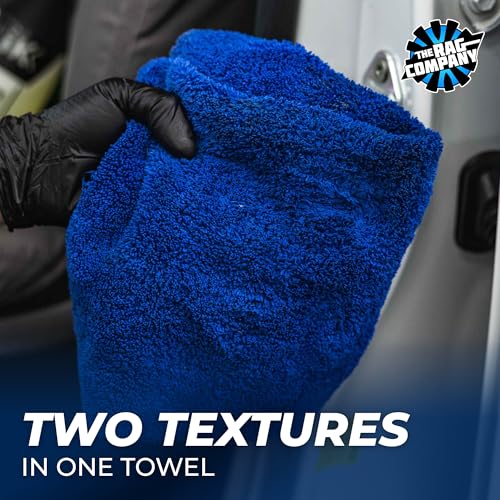 The Rag Company - Creature Edgeless Auto Detailing Towels (10-Pack) Professional 70/30 Blend, Dual-Pile Plush Microfiber, Buffing & Polishing, 420gsm, 16in x 16in, Royal Blue - color: Royal Blue