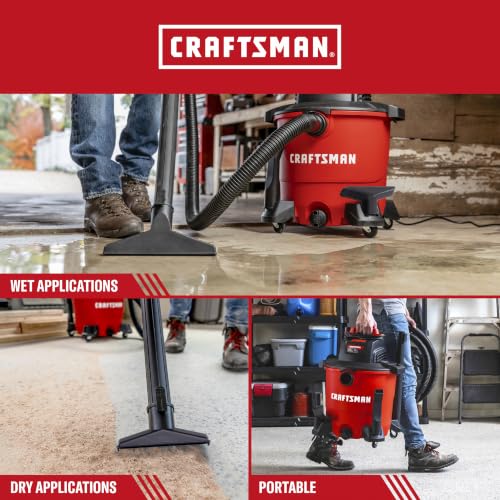 CRAFTSMAN CMXEVBE18590 9 Gallon 4.25 Peak HP Wet Dry Shop Vacuum - size: 9 Gal 4.25 Peak HP w/ Dust Bags