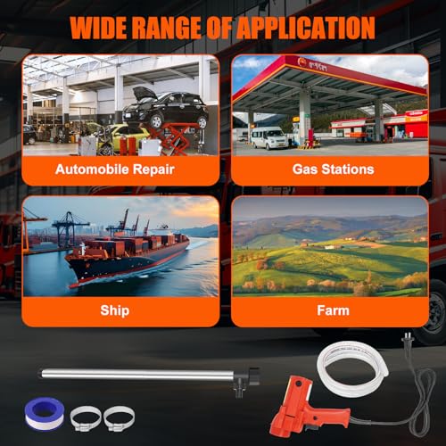 110V Electric Fuel Transfer Pump-High Power 1980W Multi-Functional Liquid Transfer Pump Includes 91CM stainless steel tube + 2M steel wire hose for Diesel,Lubricants,Water,Slightly viscous liquid - style: 110V 1980W