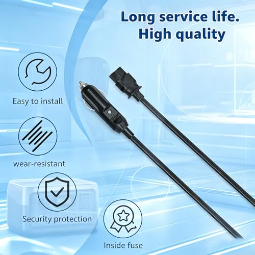 13 FT on-board charging for De-Walt tire inflator dcc020ib car tire inflator charging cable.Compatible with dewalt 20v max tire inflator charging cable Replacement