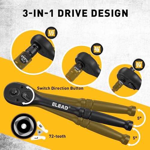 37-Piece Master Torx Bit Socket Set, 1/4", 3/8", 1/2" Drive Star & Tamper Proof T6-T70, T6H-T70H, Premium CR-V & S2 Alloy Steel, Ratchet Wrench, Sockets Adapter, High Torque for Automotive Mechanic - style: 37pcs Torx Bit Socket Set