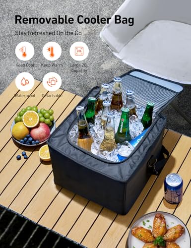 AstroAI Car Trunk Organizer Storage Portable Collapsible Large | with Cooler Bag, Foldable Cover, Nylon Handles, PU Bottom and PE Plate Portable Storage Box for SUV, Truck, Pickup