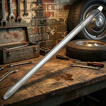 2-Pack 20-Inch Heavy Duty Tire Spoon Set, Professional Forged Steel Tire Changing Tool, High-Leverage Tire Lever Iron Bars for Motorcycles, Dirt Bikes, ATVs, Cars, and Lawn Mowers - color: 2PCS/20IN