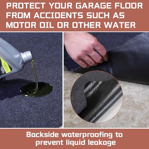 Garage Floor Mats Oil Spill Mat, Premium Absorbent Oil Pad, Waterproof Mats, Reusable, Washable, Protect Garage Floor Surface from Spill & Stain (60" x 72") - size: 5' x 6' (Rectangular)