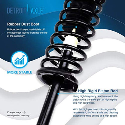 Detroit Axle - Pair Rear Struts for 1998-2002 Honda Accord, 1999-2003 TL, 2001-2003 CL, 2 with Coil Spring Assembly, Quick Install Ready - size: 171299 x2/PAIR