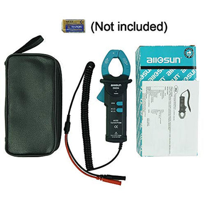 allsun AC/DC Clamp Meter Multimeter 400A True RMS Current Tester, Hall Effect Sensor, CAT III 600V, Low Battery Indicator, Auto Zero, 1mV/A and 10 mV/A Sensitivity