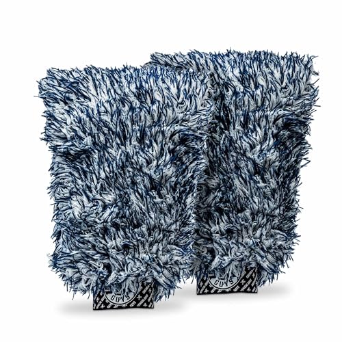 Chemical Guys, The Dually Dual-Fiber Wet-Dry Microfiber Wash Mitt, 2 Pack | Dual-fiber mitt holds thick suds for washing and flips to a plush side for drying, scratch-free, two pack - size: 2 Pack, style: Wash Mitt