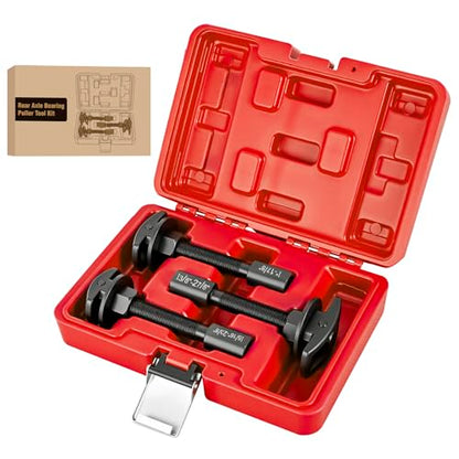 GOOACC 3PCS Rear Axle Bearing Puller Set, Axle Bearing Puller Removal Tool Kit with 3 Sizes 1" to 1-7/8", 1-5/16" to 2-3/8" & 1-3/8" to 2-7/8" Axle Wheel Bearing Removal Tools for Axles Bearings, Red - color: 3pc Rear Axle Bearing Puller Red