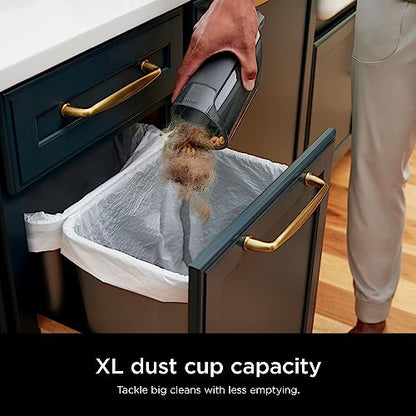 Shark Cyclone PET Handheld Vacuum | HyperVelocity Suction | Powerful Pet Hair, Home & Car Cleaning | USB Rechargable| Lightweight | Crevice Tool & Multi Surface Pet Tool | Navy Blue/Grey | CH701 - color: Blue