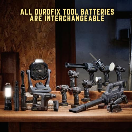 Durofix RW1210-3P G12 Series 12V Li-Ion Cordless 3/8" 65 Ft-Lbs Torque Brushless Ratchet Wrench Tool Kit - style: 1 Battery Kit with Charger
