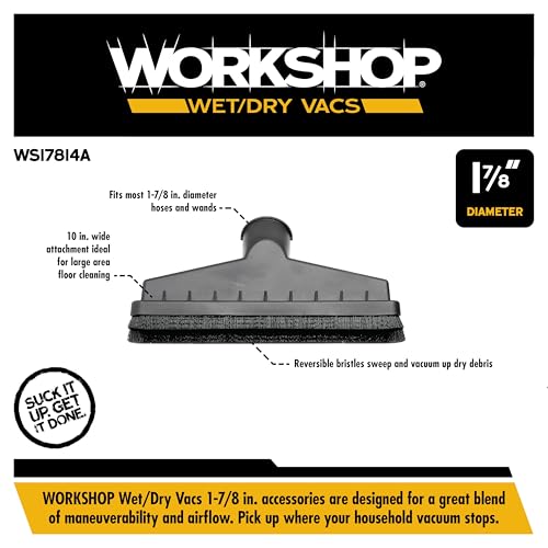 WORKSHOP Wet/Dry Vacs WS17814A 1-7/8-in. Floor Brush Vacuum Attachment - size: 1-7/8"