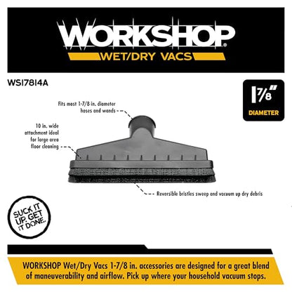 WORKSHOP Wet/Dry Vacs WS17814A 1-7/8-in. Floor Brush Vacuum Attachment - size: 1-7/8"