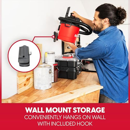 Vacmaster 2.5-Gallon 2 Peak HP Wall Mount Wet/Dry Vac- VOMCM205P 1101 - size: 2.5-Gallon