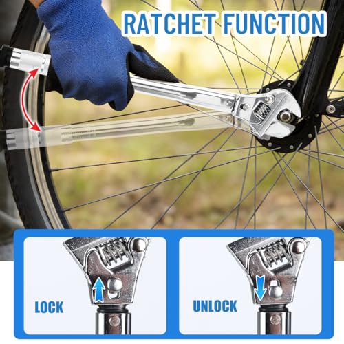 Adjustable Torque Wrench 19 to 110 Nm 43mm Open End Torque Wrench Spanner for HVAC, Car Repair, Bicycle Maintenance (Style 2)