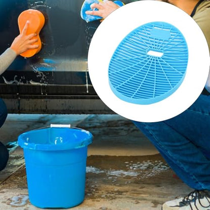 Car Wash Bucket Insert Washboard Detail Kit with for Automotive Cleaning 12.99x10.63x2.56 inch- Blue - color: Blue