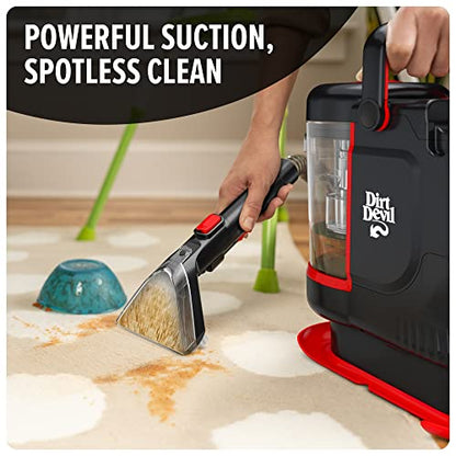 Dirt Devil Portable Spot Cleaner Machine for Carpet and Upholstery | Powerful Suction Spot Cleaning Machine with Versatile Tools, Pair with Dirt Devil Portable Cleaner Solution - style: Portable Spot