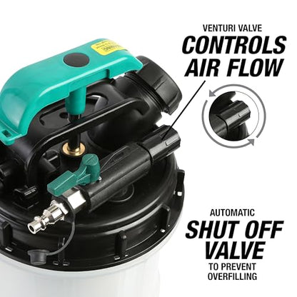 OEMTOOLS Pneumatic/Manual Fluid Extractor, 6L Oil Extractor Pump, 5ft Hose - size: 6.0 Liter