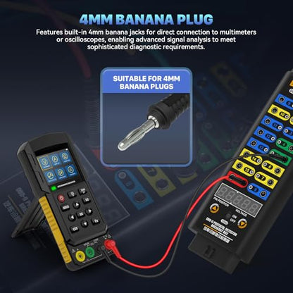 AUTOOL OBD2 Breakout Box OBDII Protocol Detector for Monitoring Signals of Protocol/Power/Grounds, ECU Connector with Multi-Function Jumper 120Ω, OBD Diagnostic Port Tester CAN Test Box