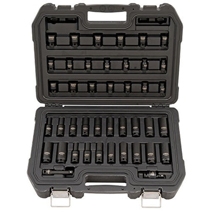DEWALT Impact Socket Set, Combination, SAE/MM, 3/8-Inch Drive, 42-Piece (DWMT19248) - style: 3/8" Drive