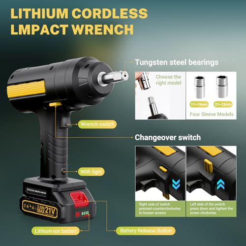 Powerful Electric car Jack and Stand kit - Cordless Hydraulic car Jack Lift with LCD Touch Screen, Lithium Battery & Portable Impact Wrench for Effortless Vehicle Emergencies