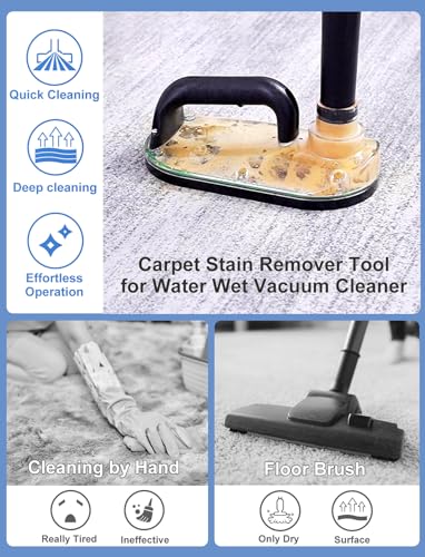 Nekuma Handheld Sub Surface Carpet Extractor Cleaner Stain Remover Tool Attachments for Water Wet Dry Vacuum Machine, Deep Cleaning Rug Shampooer Solution for Pets Dogs